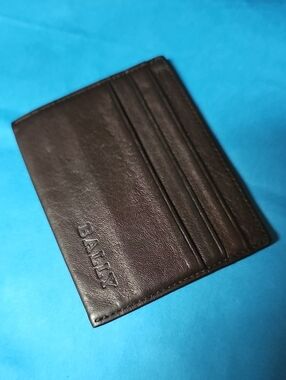 Bally Brown Leather Slim Card Holder